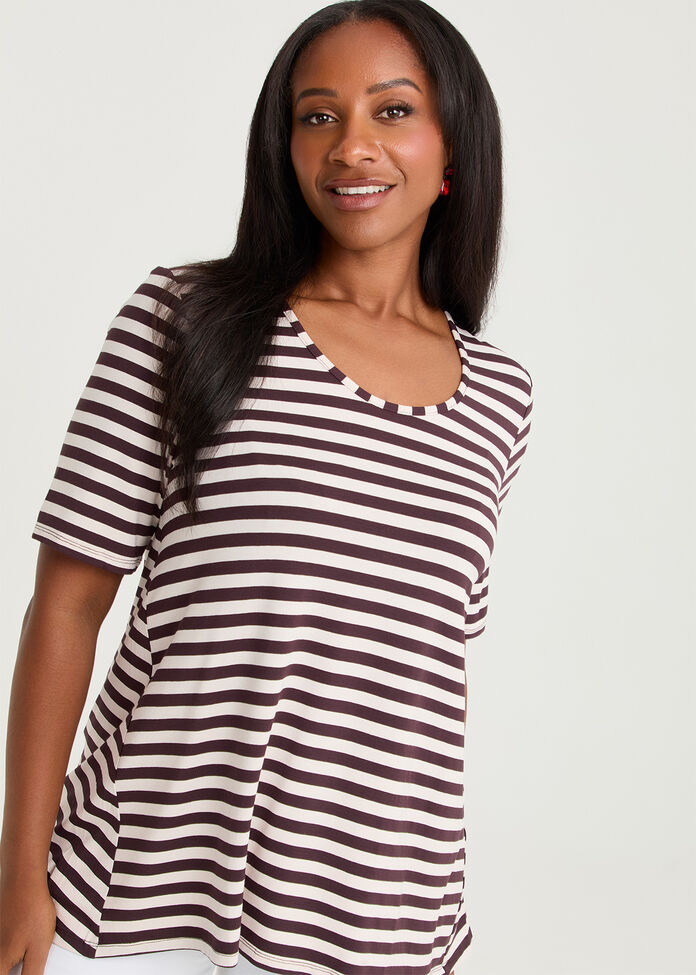 Natural Stripe Essential T-Shirt, , hi-res