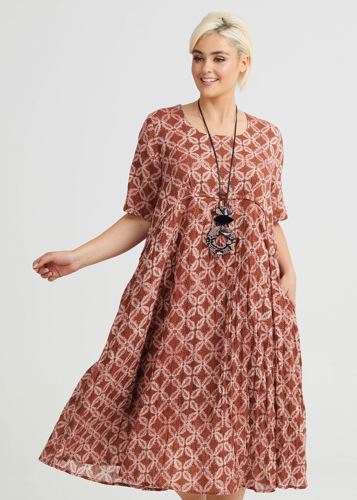 Shop Plus Size Batik Cotton Dress in Print | Taking Shape AU