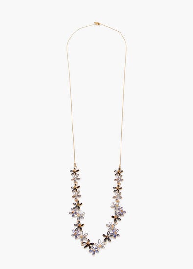 Plus Size Enamel Flower Long Necklace