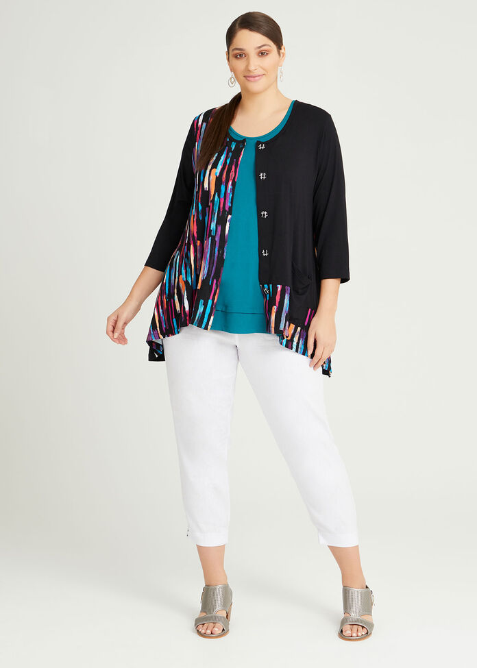 Bamboo Abstract Sia Cardigan, , hi-res