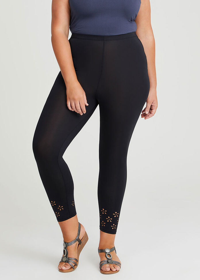 Floral Cutout Legging, , hi-res