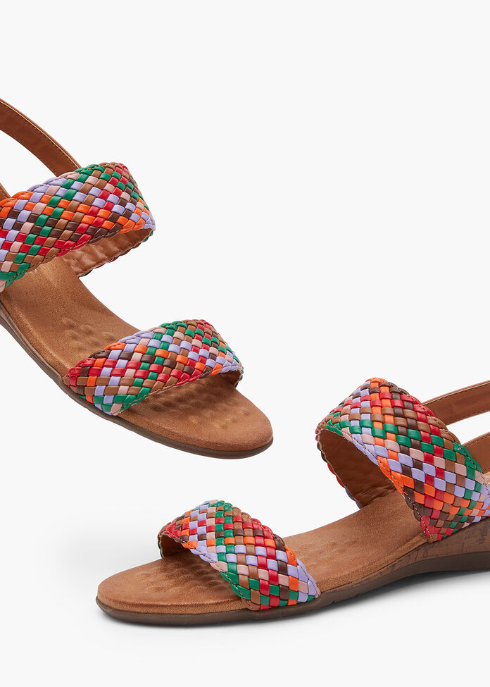 Woven Cork Wedge Sandal, , hi-res