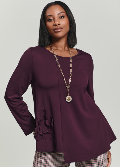 Plus Size Applique Bamboo Ponte Top