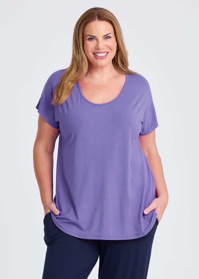 Natural Round Neck Everyday T-shirt, , hi-res