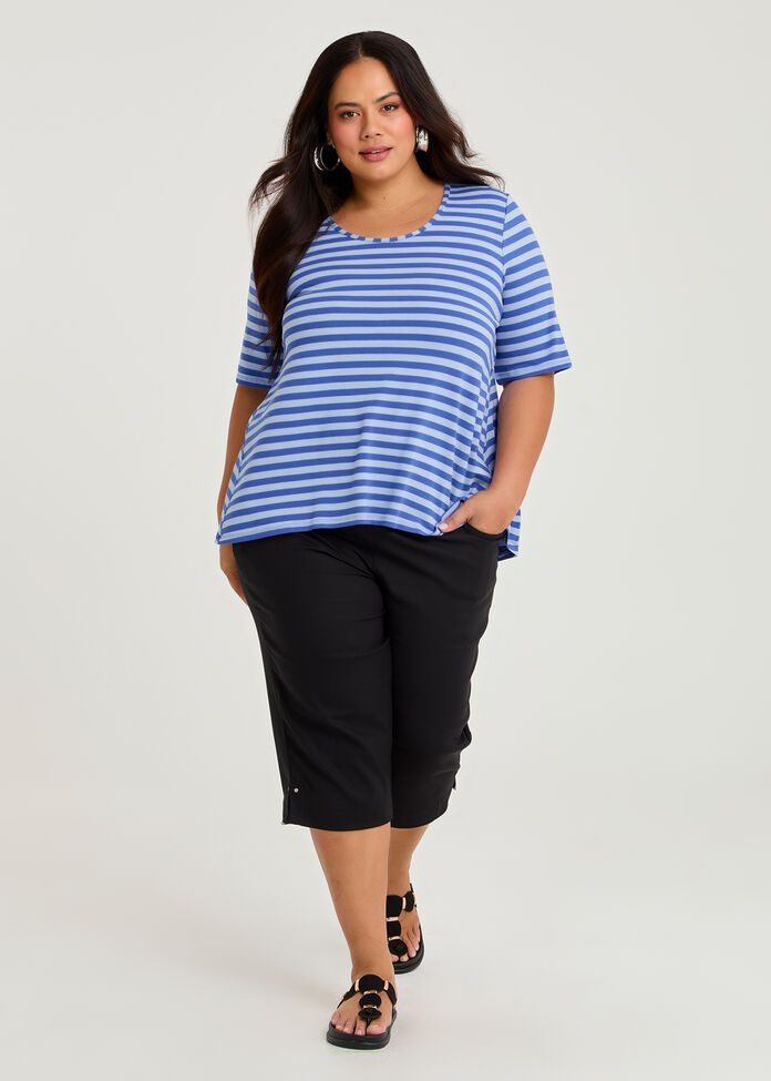 Natural Stripe Essential T-Shirt, , hi-res