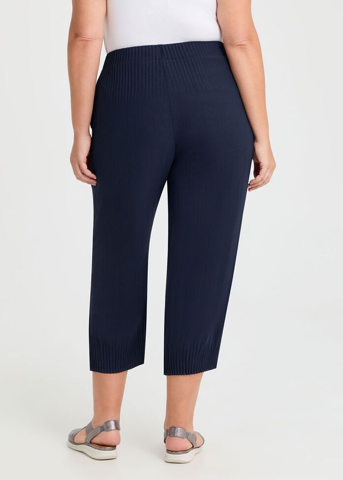 Pleat Hem Crop Pant, , hi-res