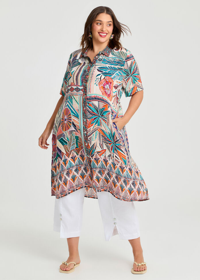 Natural Calabria Shirt, PRINT, hi-res