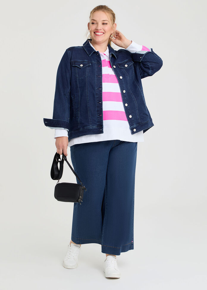 Cotton Polo Neck Sweatshirt, , hi-res
