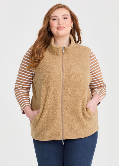 Plus Size Teddy Vest