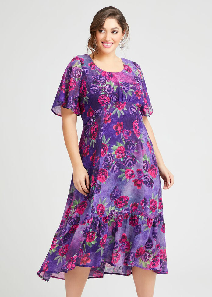 Shop Plus Size Royal Ascot Floral Maxi Dress in Print | Sizes 12-30 ...