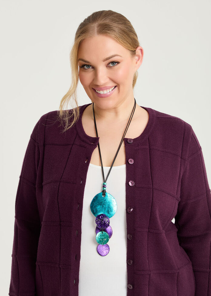 Metallic Foil Necklace, , hi-res