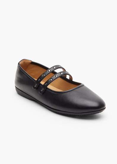 Plus Size Stud Mary Jane Flat