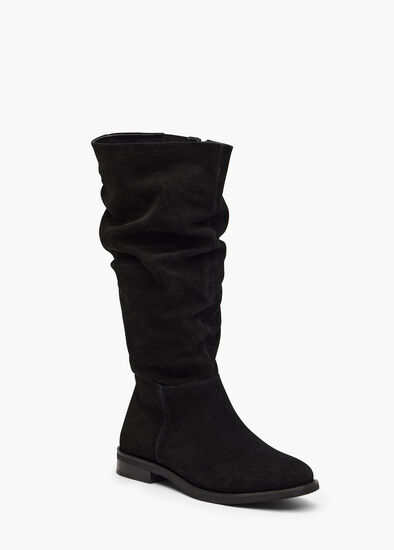 Suede Leather Knee Boot