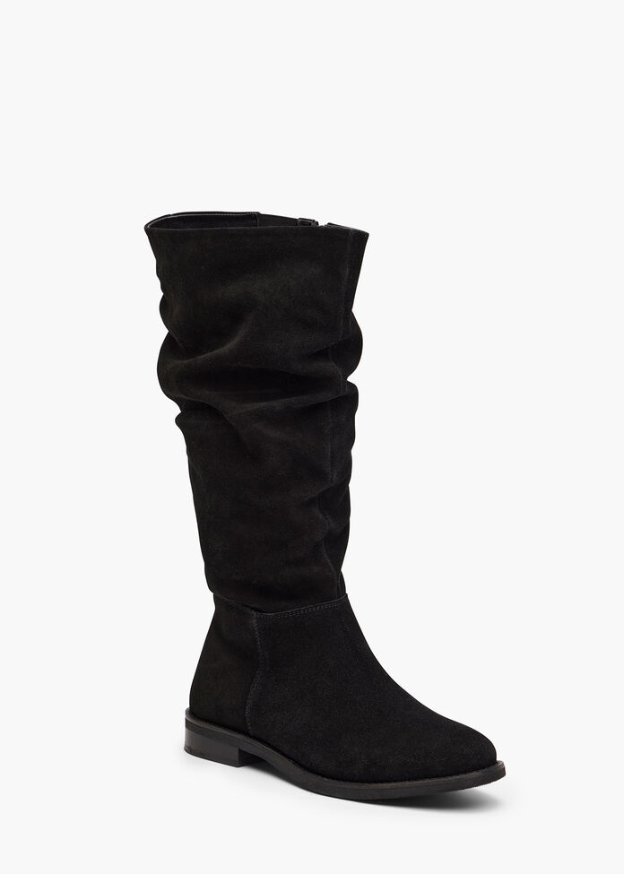 Suede Leather Knee Boot, , hi-res