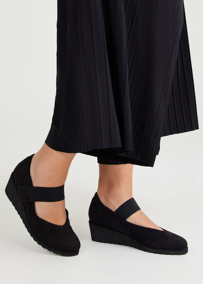 Elastic Mary Jane Wedge, , hi-res