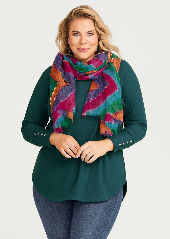 Zig Zag Wool Scarf, , hi-res