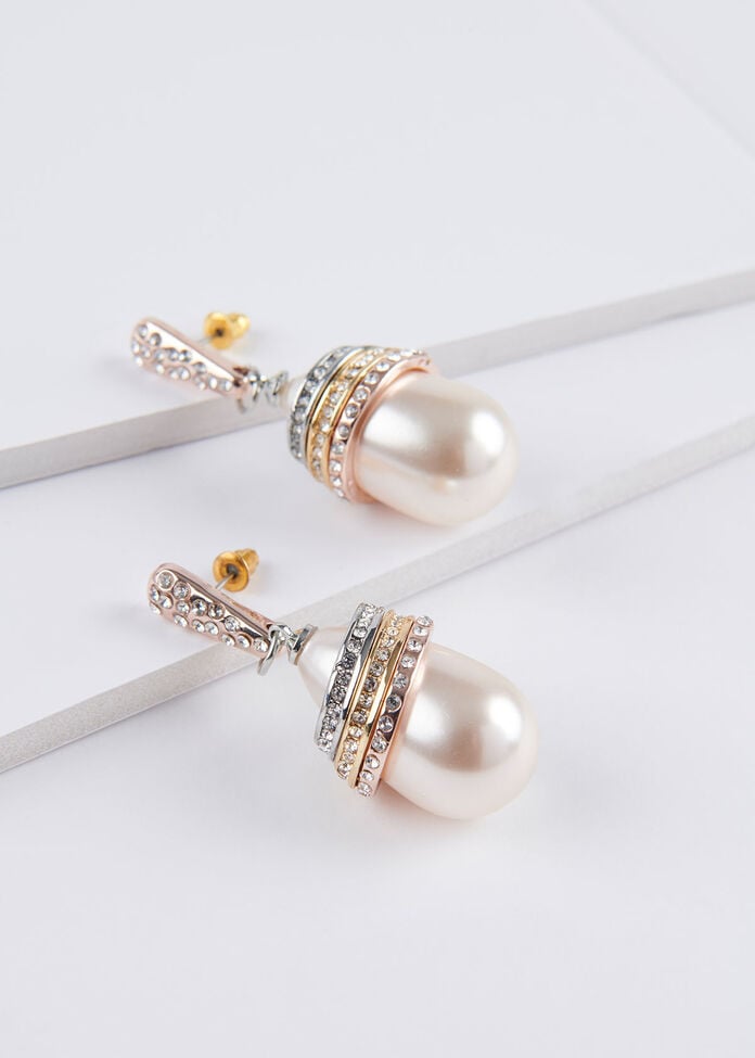 Ring Of Pearl Earrings, , hi-res