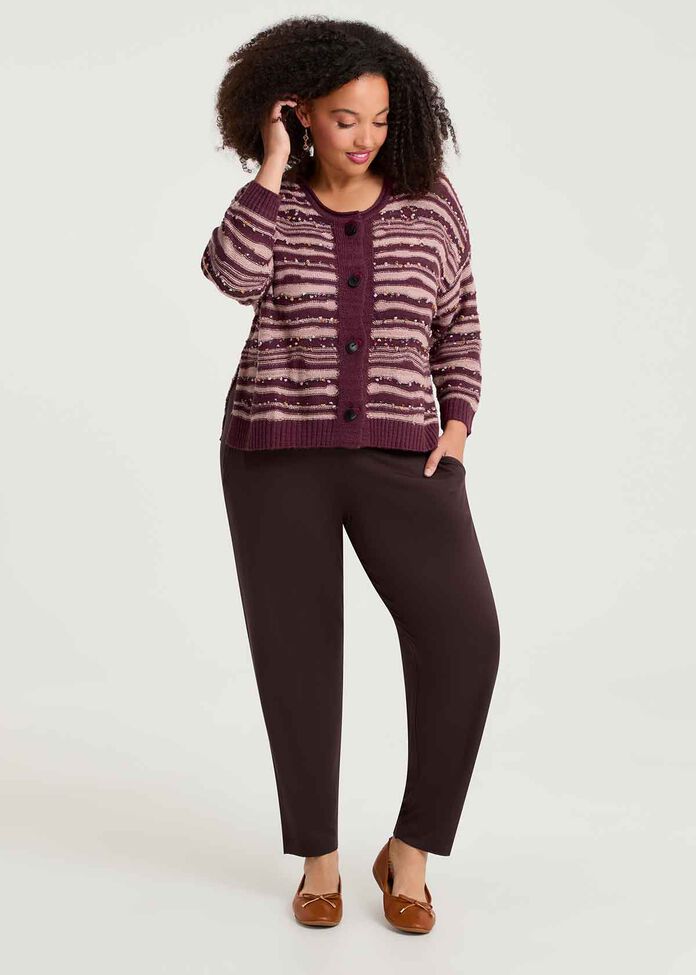 Ombre Stripe Button Cardigan, , hi-res