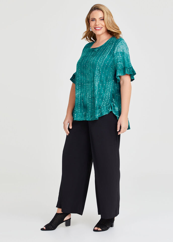AMERI RUFFLE HEM DENIM PANTS やぼった 25 inch