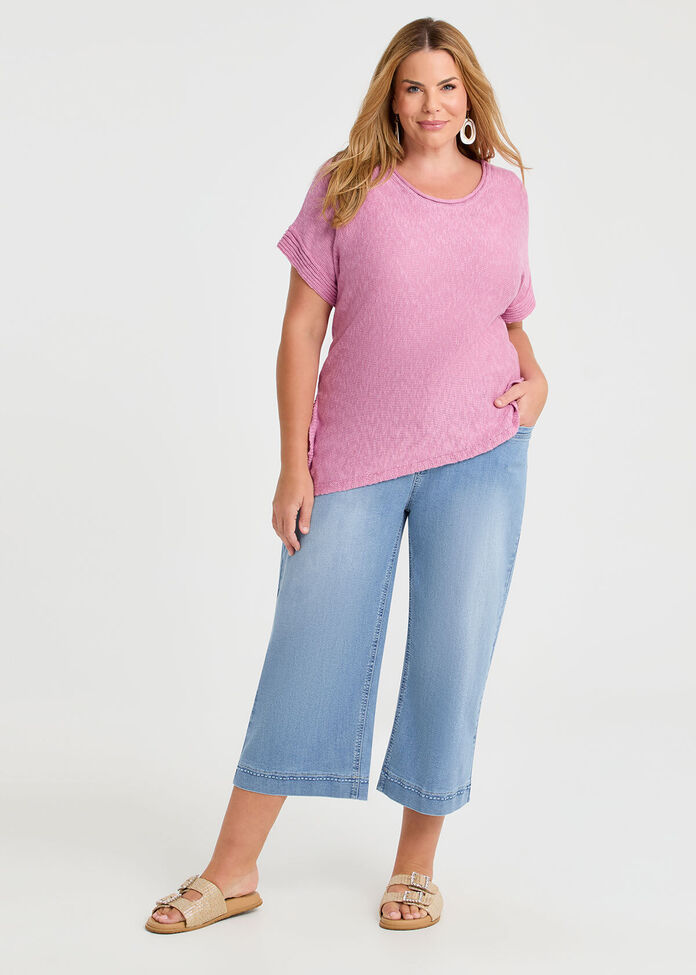 Lurex Boatneck Cotton Blend Knit, , hi-res