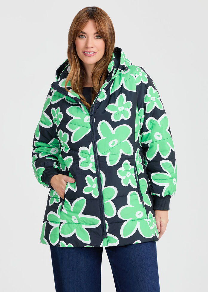 Floral Printed Puffer Jacket