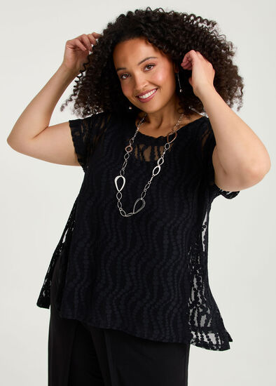 Plus Size Lace Raindrop Overtop