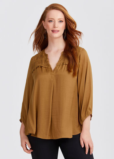 Plus Size Luxe Florence Shirring Top