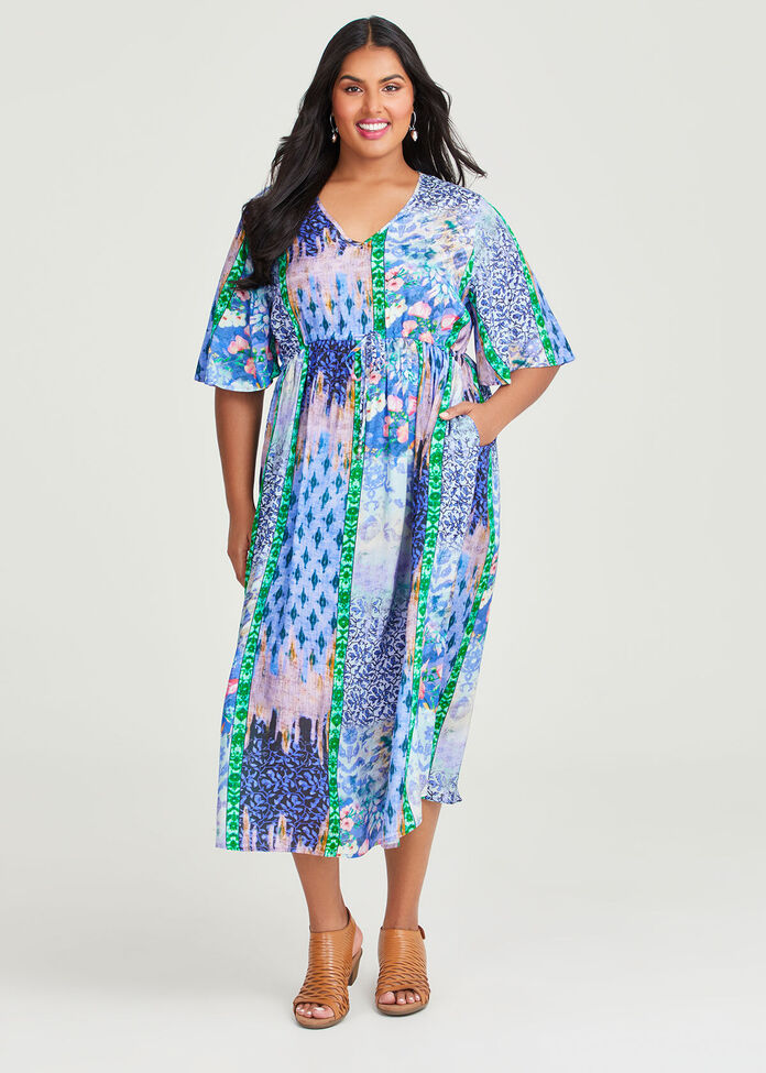 Shop Plus Size Natural Zinnia Summer Dress in Multi | Taking Shape AU