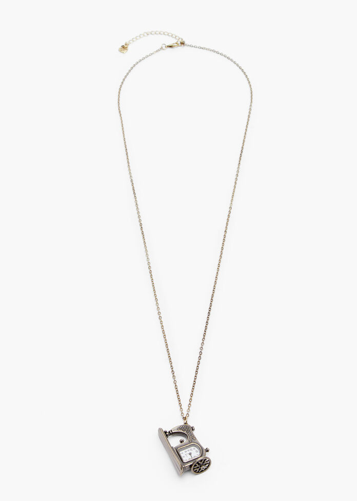 Sewing Machine Watch Necklace, , hi-res