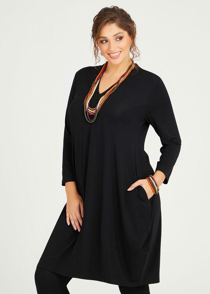 Shop Plus Size Lola Bamboo Dress in Black | Taking Shape AU