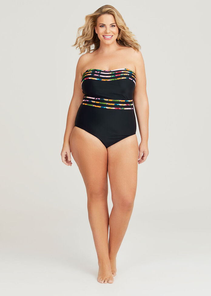 Tropical Bind Swimsuit, , hi-res