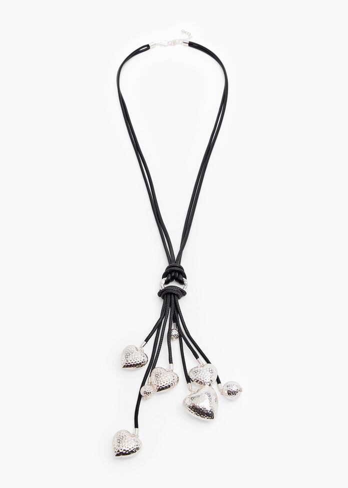 Bead & Heart Long Necklace, , hi-res