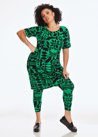 Plus Size Natural Electric Dreams Legging