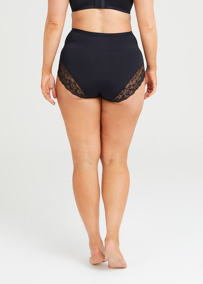 Shop Plus Size 2 Pack Micro Lace Full Briefs in Black