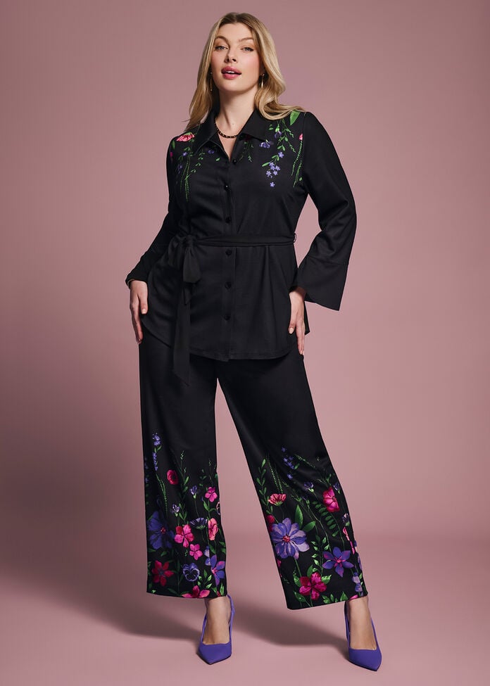 Enid Floral Ponte Jacket, , hi-res