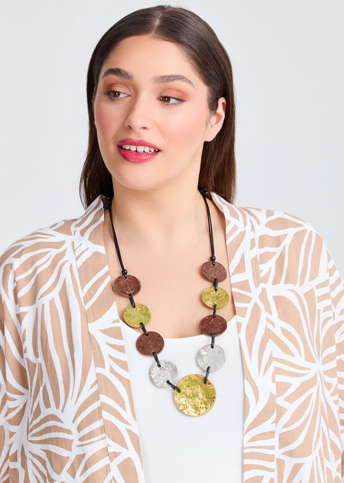Metallic Statement Necklace, , hi-res