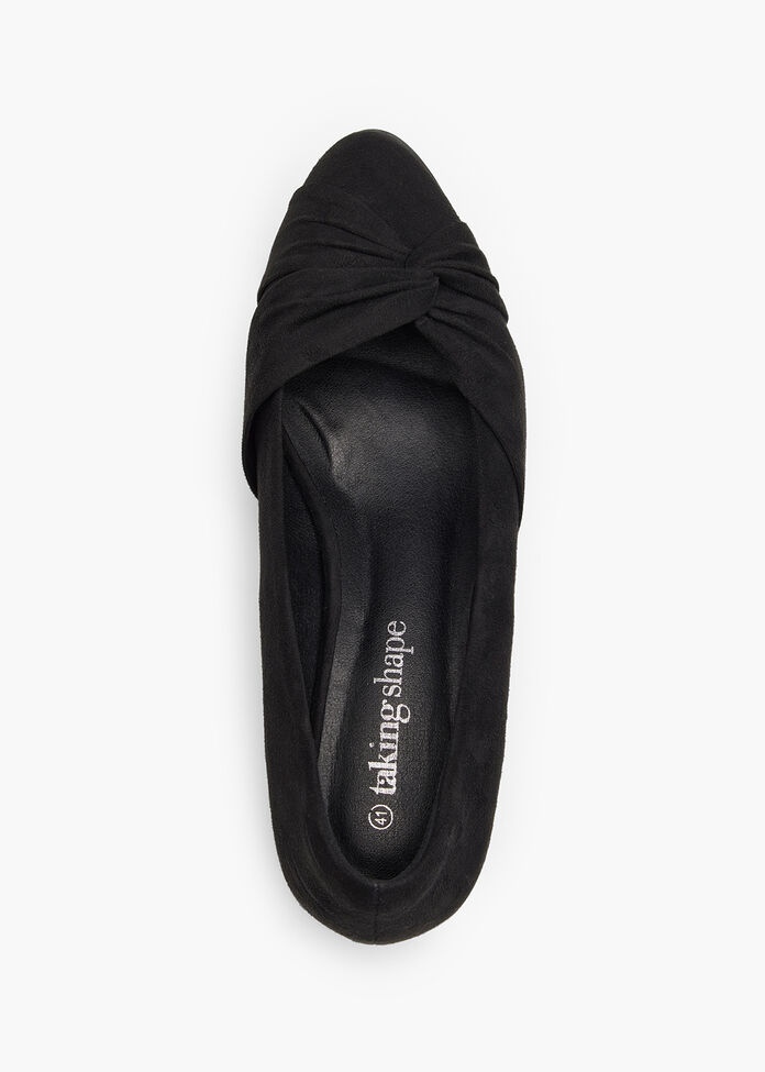 Ruched Flat Shoe, , hi-res