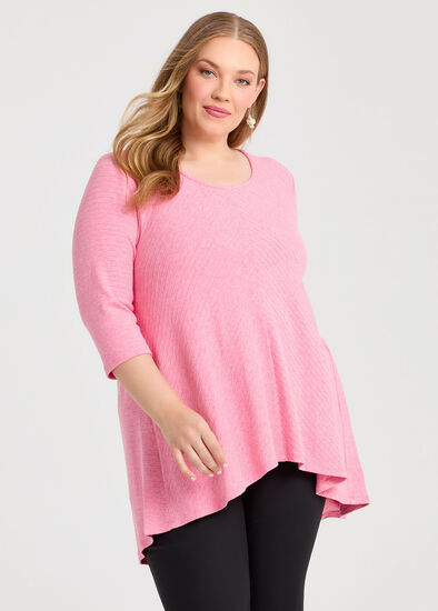 Plus Size Self Stripe Top