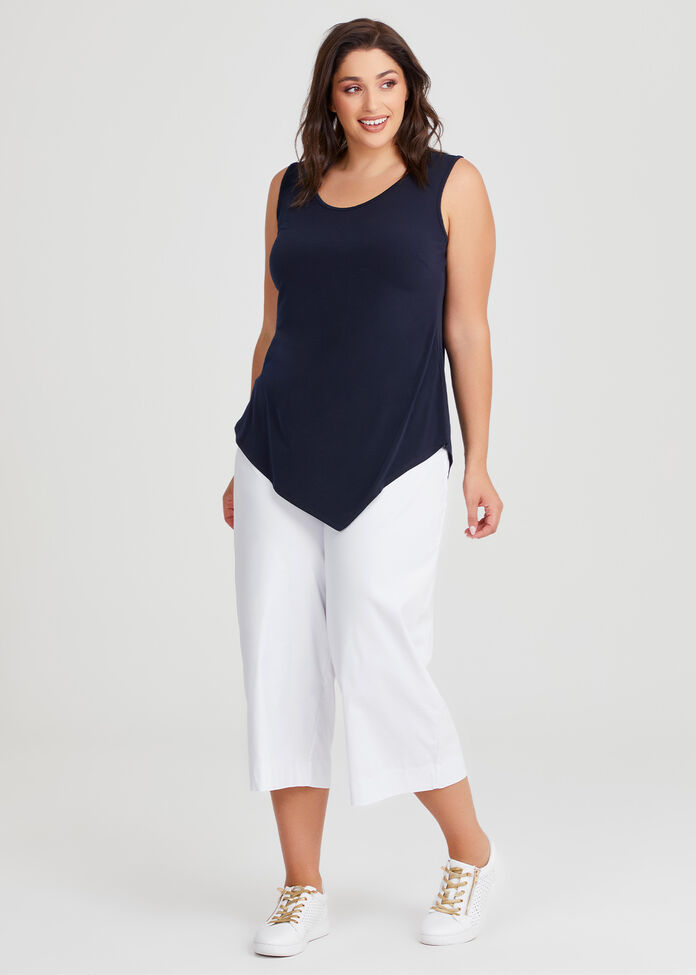 Plus Size Women's White Wide Leg Crop Pants Taking Shape NZ