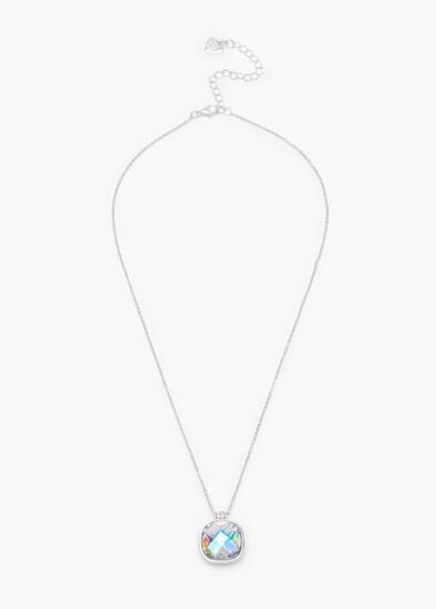 Square Jewel Drop Necklace