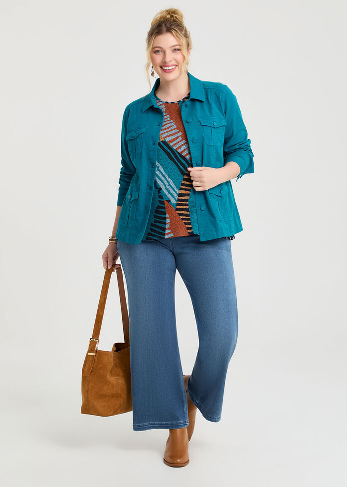 Lyocell Blend Casual Jacket, , hi-res
