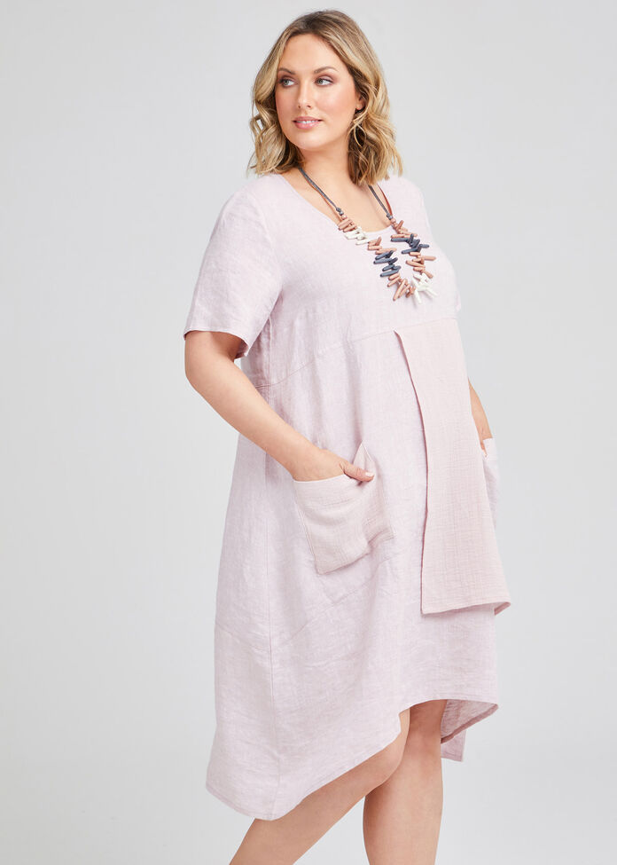 Namaste Linen & Gauze Dress, , hi-res