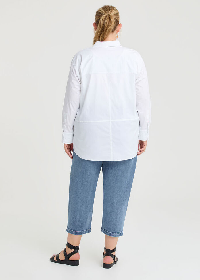 Cotton Oversized Shirt, , hi-res