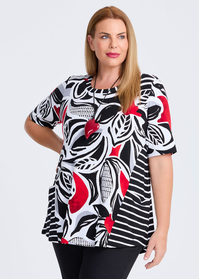 Spliced Cora Natural Top, , hi-res