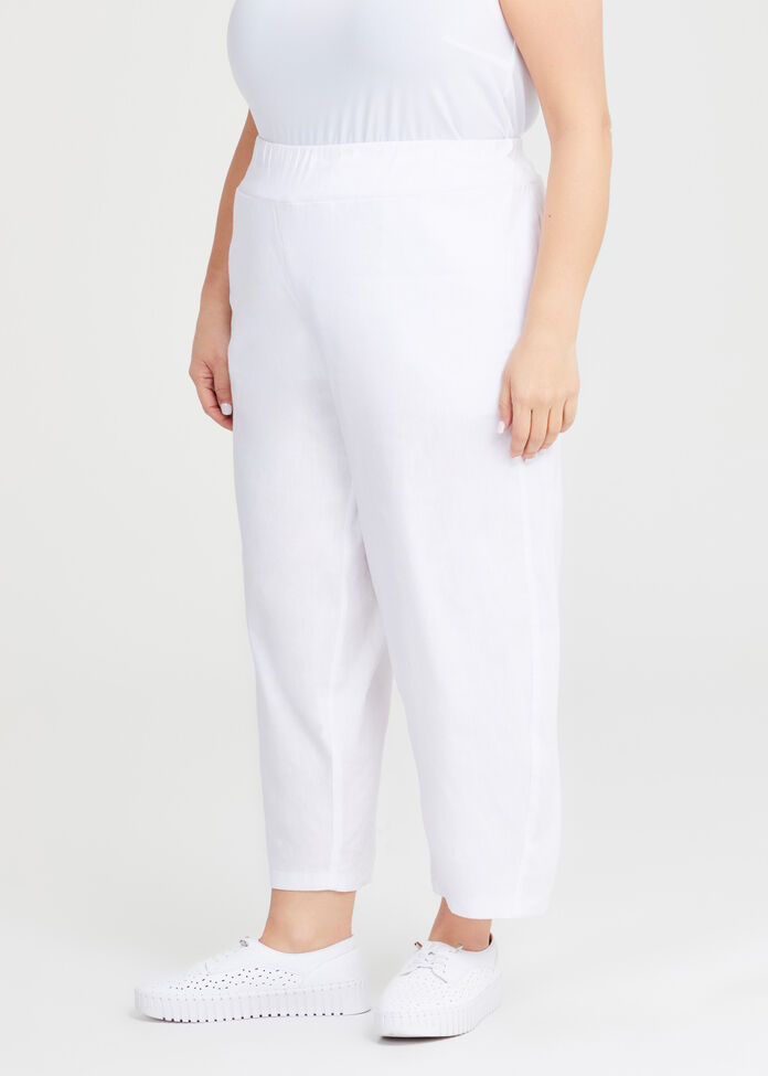 Petite Stretch Linen Esme Pant, , hi-res