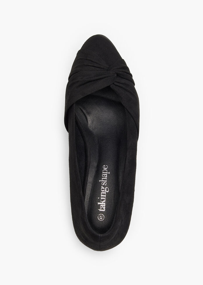 Ruched Flat Shoe, , hi-res