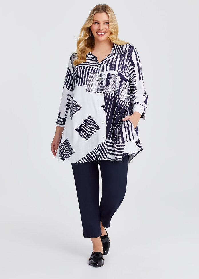 Mixed Check Natural Shirt, , hi-res