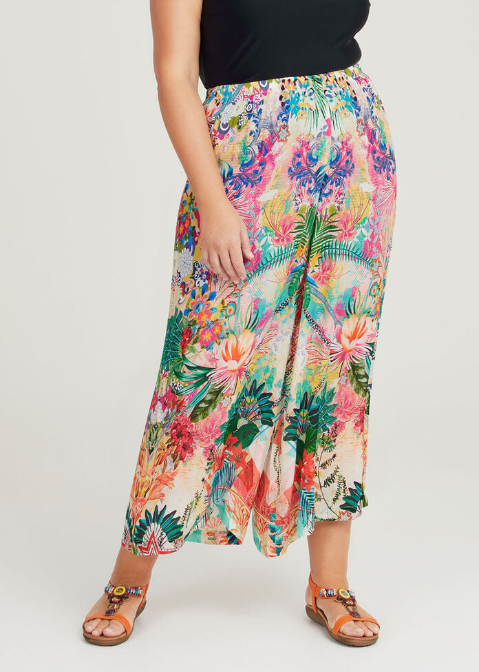 Tropical Sunset Pull On Pant, , hi-res