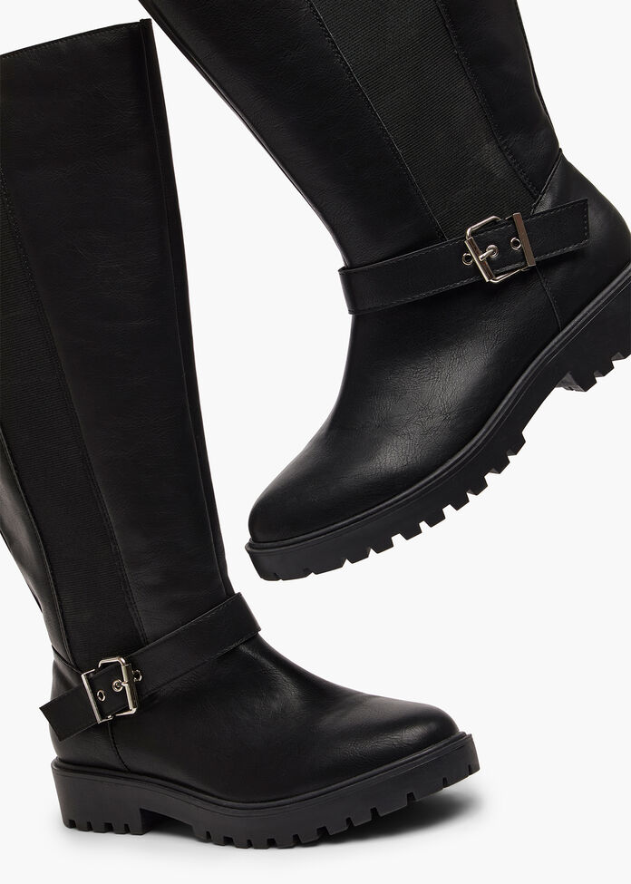 Chunky Knee High Boot, BLACK, hi-res