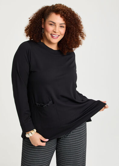 Plus Size Bamboo Ponte Pocket Top